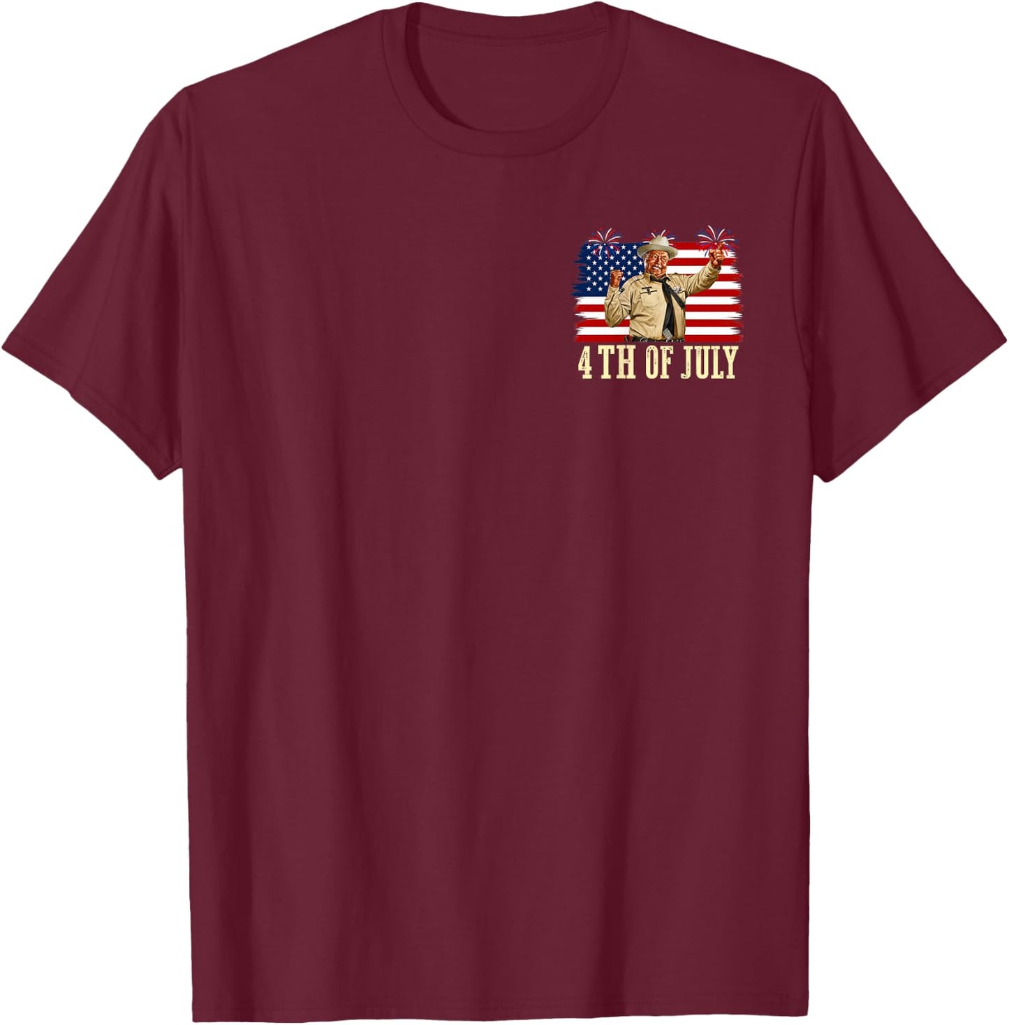 Happy 4th of July to All You Sumbitches 2 Side T-Shirt - T-Shirt | Maroon