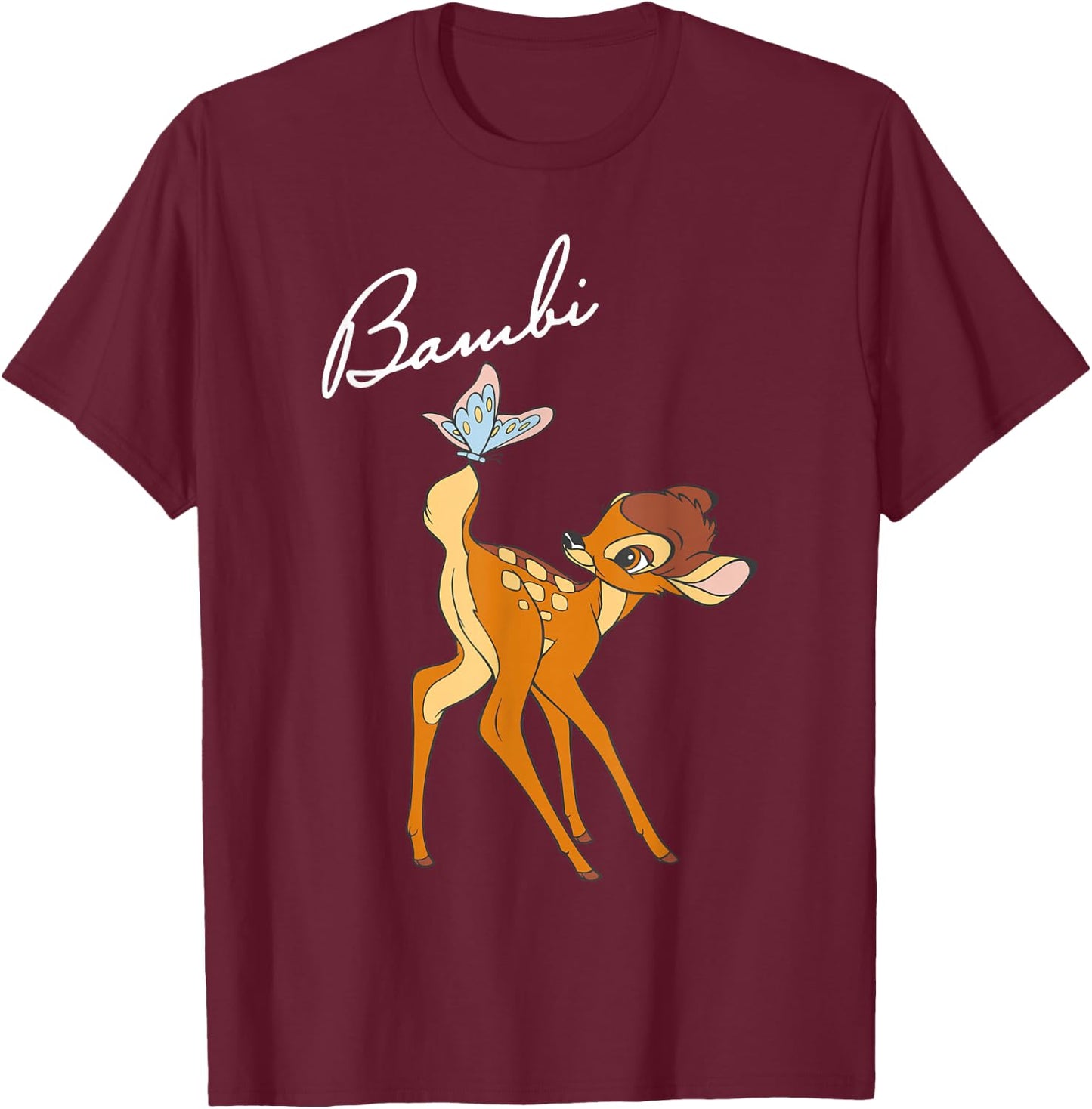 Bambi Butterfly Tail , black T-Shirt - T-Shirt | Maroon