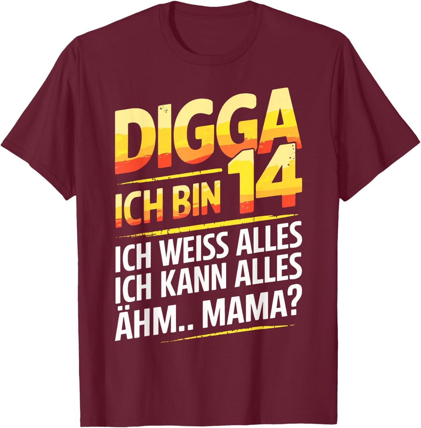 14th Birthday Boy Girl 14 Years 2011 Funny Gift , black T-Shirt - T-Shirt | Maroon