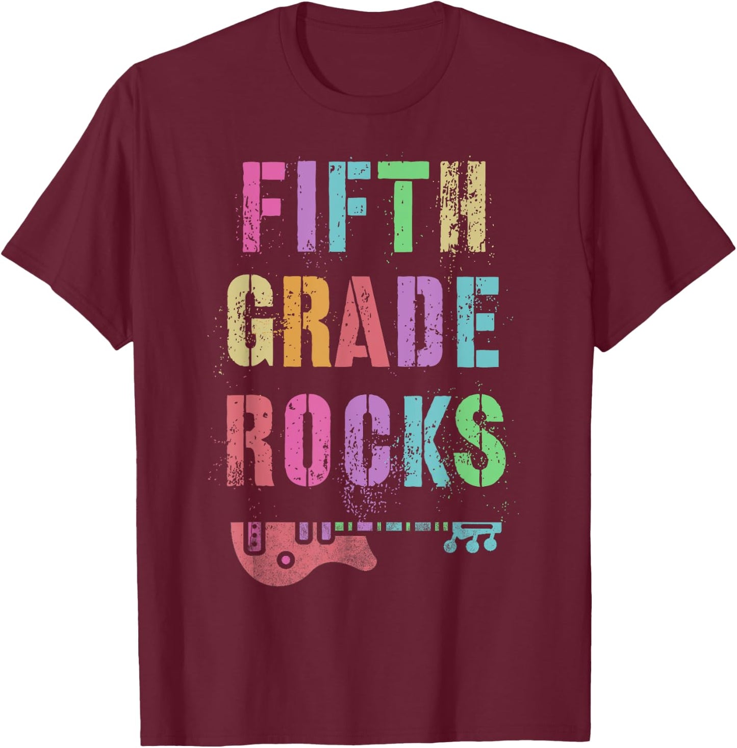 FIFTH GRADE ROCKS Teacher Rockstar Team 5th Gr Ready To Rock Women Kids T-Shirt - T-Shirt | Maroon