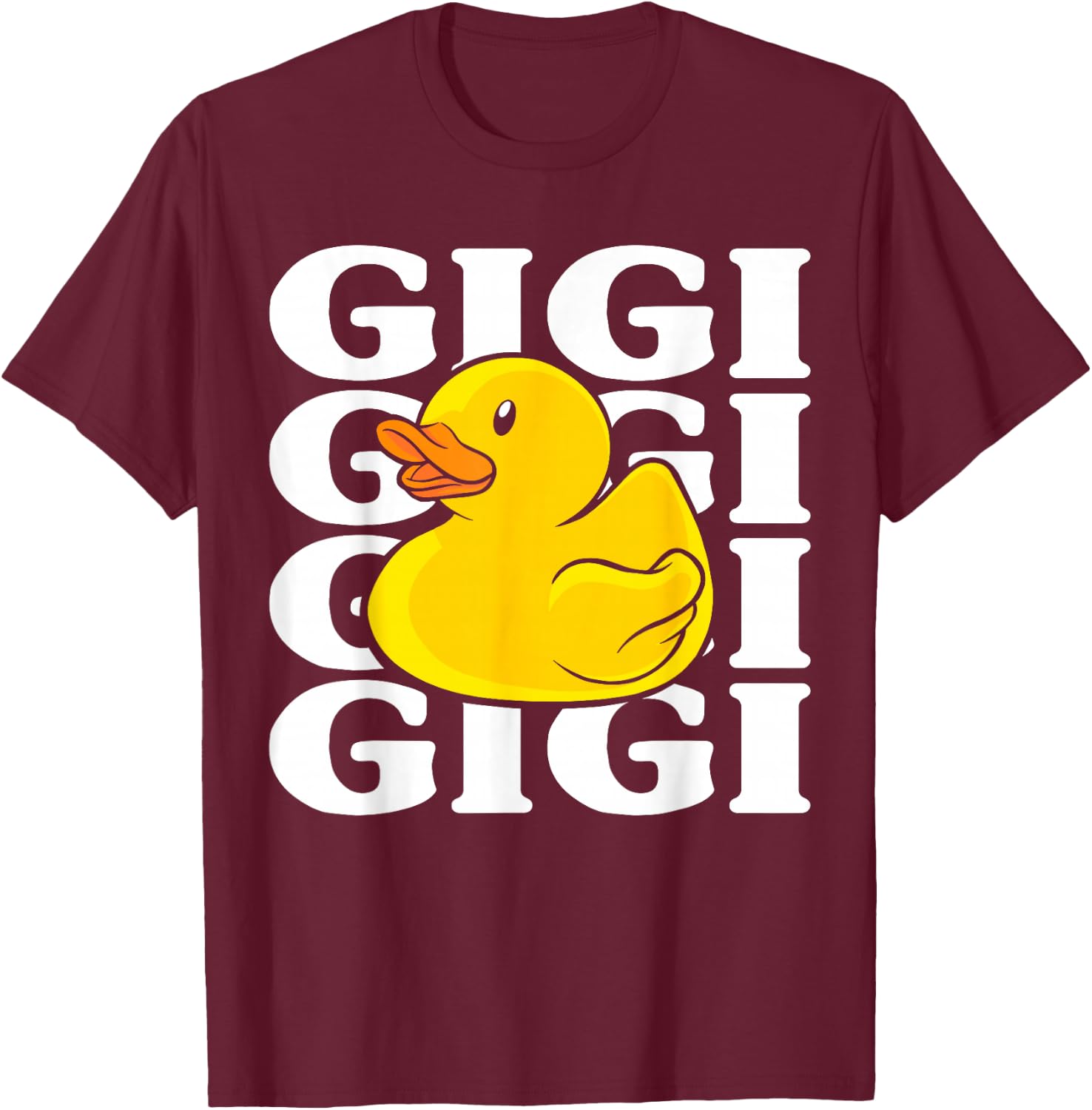One Happy Dude Gigi 1st Birthday Rubber Duck Party T-Shirt - T-Shirt | Maroon