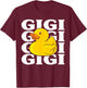 One Happy Dude Gigi 1st Birthday Rubber Duck Party T-Shirt - T-Shirt | Maroon