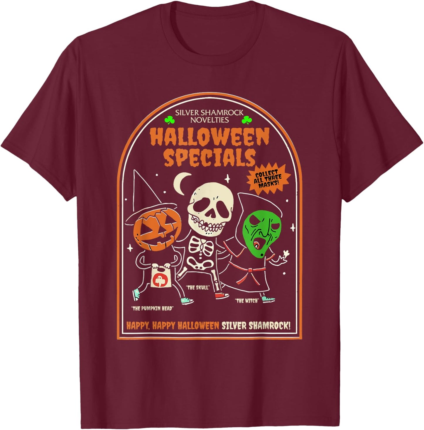 Silver Shamrock Novelties Halloween Specials Matching Family T-Shirt - T-Shirt | Maroon