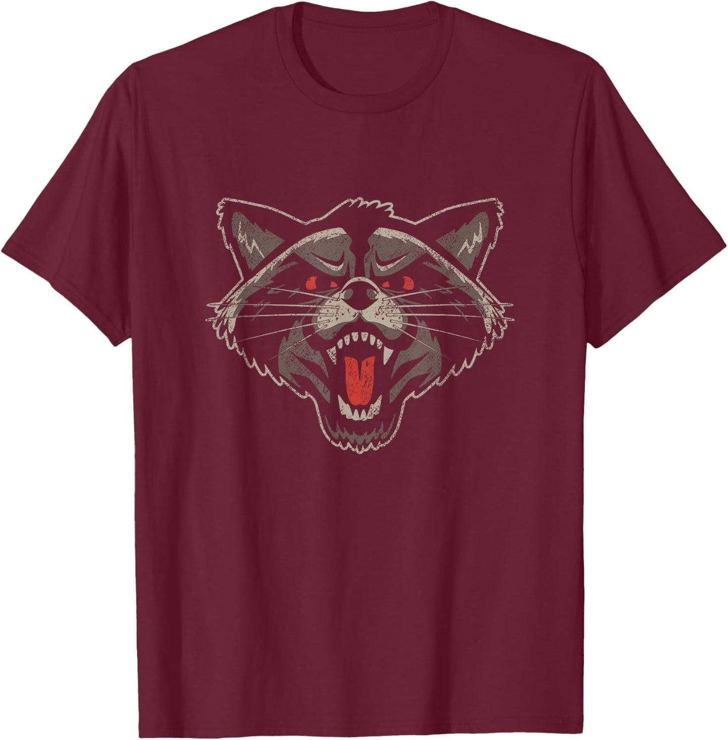 Funny Rabid Racoon workout motivational Exercise T-Shirt - T-Shirt | Maroon