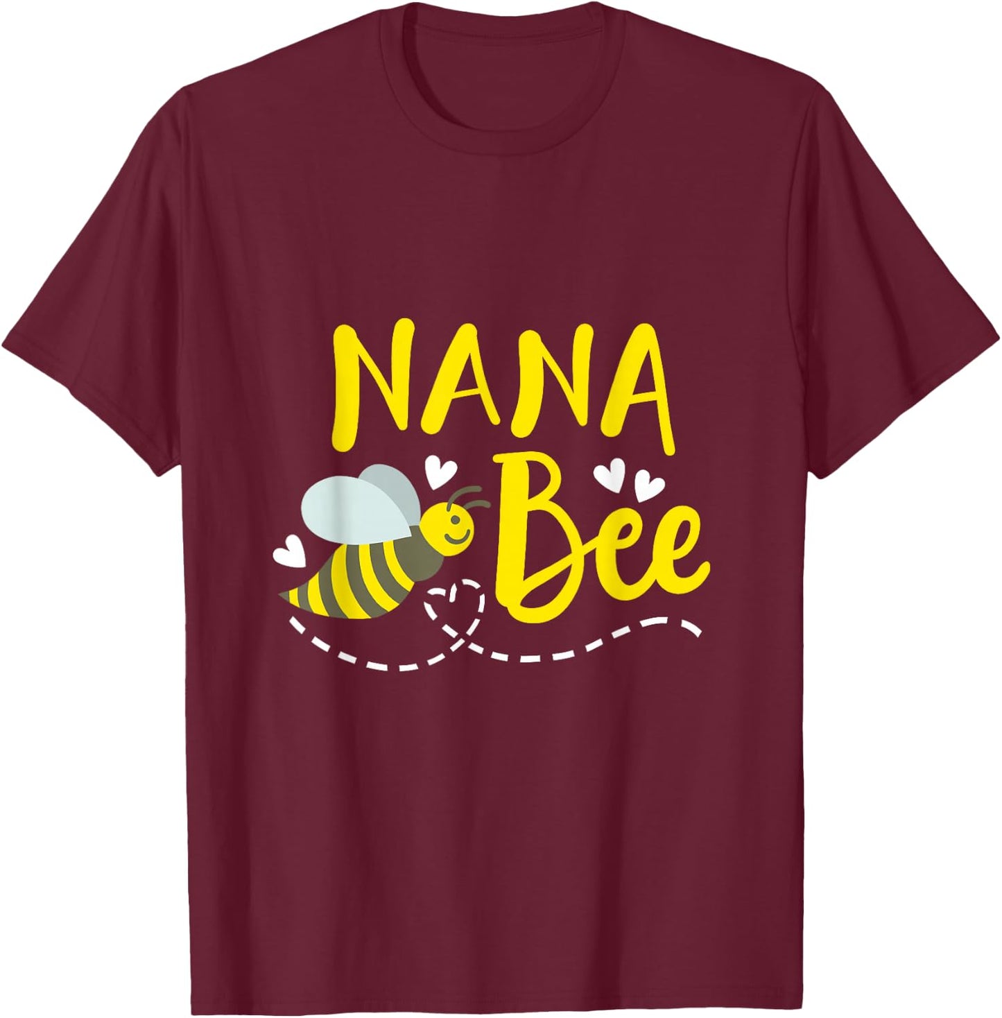 Nana Bee Cute Beekeeping Birthday Party Grandma Matching T-Shirt - T-Shirt | Maroon