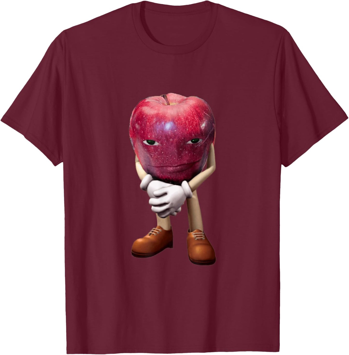 Rizz apple funny meme T-Shirt - T-Shirt | Maroon