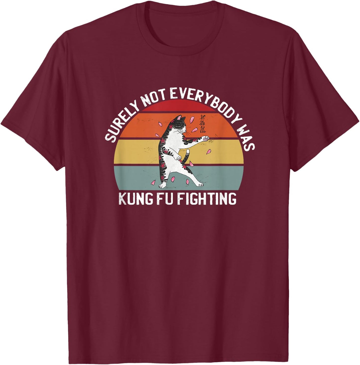 Surely Not Everybody Was Kung Fu Fighting King Fu Fighting T-Shirt - T-Shirt | Maroon
