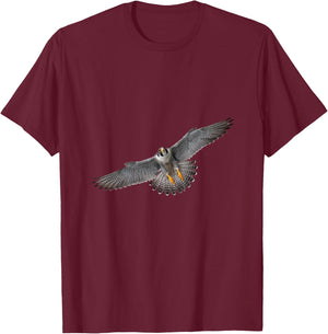 Faucon pèlerin en vol 1 Haut de Gamme T-Shirt - T-Shirt | Maroon