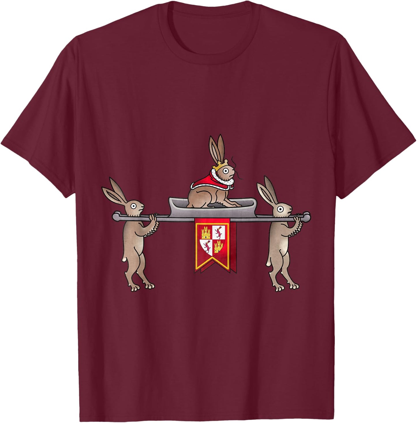 Medieval Marginalia - King Whiskers III - MargiKnights T-Shirt - T-Shirt | Maroon
