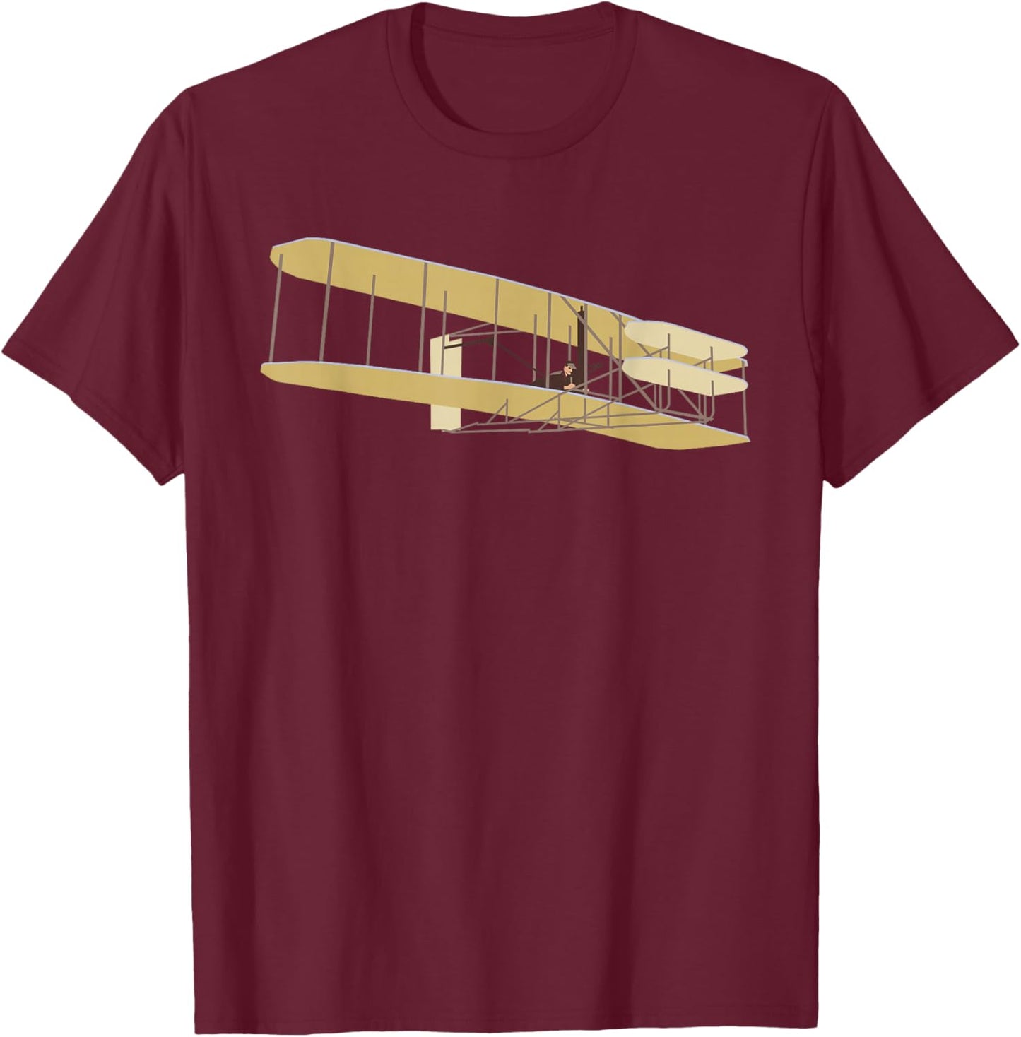 Wright Brothers Flight T-Shirt - T-Shirt | Maroon
