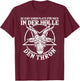 Baphomet & Satan with German Text "Platz In Der Hölle", Occult & Gothic, black, s T-Shirt - T-Shirt | Maroon