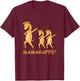 Dabbing Mamaraffe Giraffe Mom of Twins T-Shirt - T-Shirt | Maroon