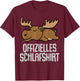 Offizielles Schlafshirt Elch Pyjama Nachthemd Geschenk T-Shirt - T-Shirt | Maroon