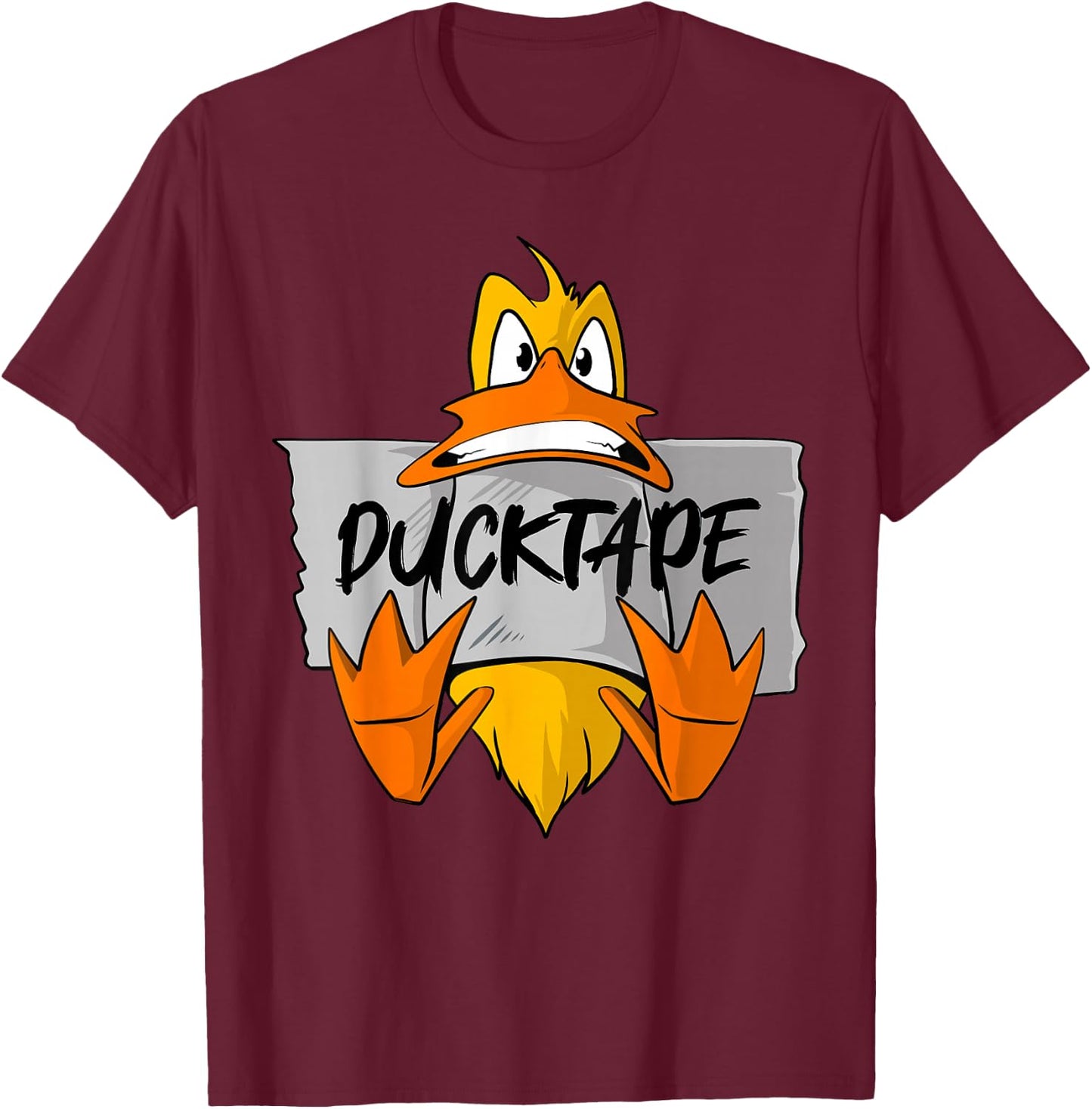 Funny Duck Tape T-Shirt - T-Shirt | Maroon