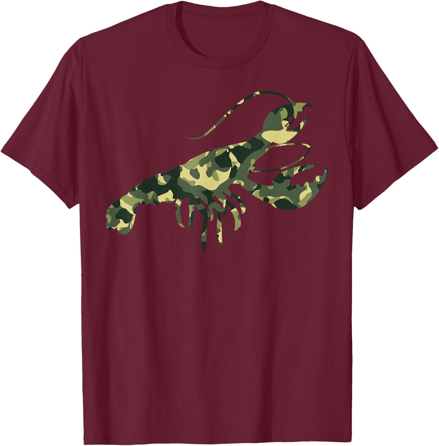 Crawfish Lover Men Women Gifts - Funny Camouflage Crawfish T-Shirt - T-Shirt | Maroon