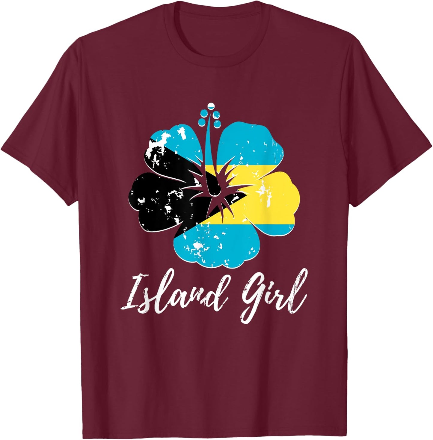 Bahamas Flag T-Shirt - T-Shirt | Maroon