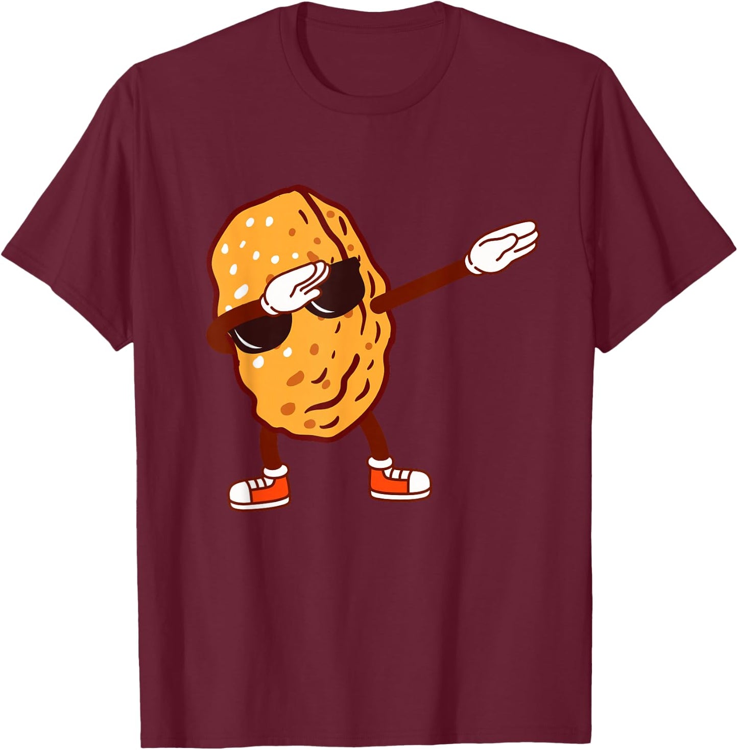 Best Dabbing Chicken Nuggets Design For Kids Food Lover T-Shirt - T-Shirt | Maroon