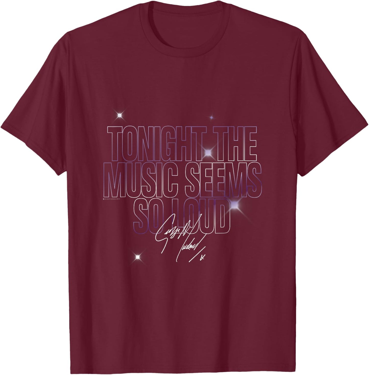 George Michael Tonight Music Shined , Black, S T-Shirt - T-Shirt | Maroon
