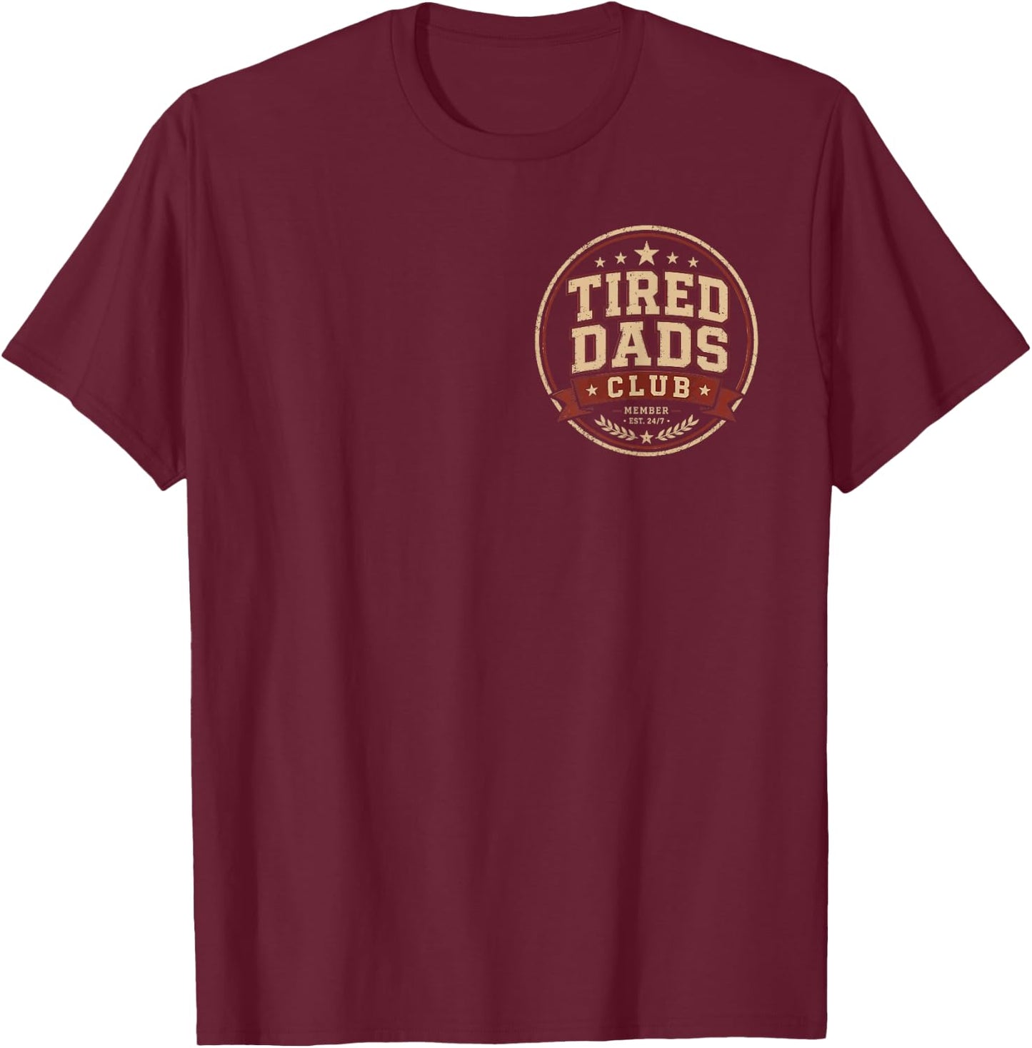 Tired Dads Club Playmat Car Race Track Dad Father's Day T-Shirt - T-Shirt | Maroon