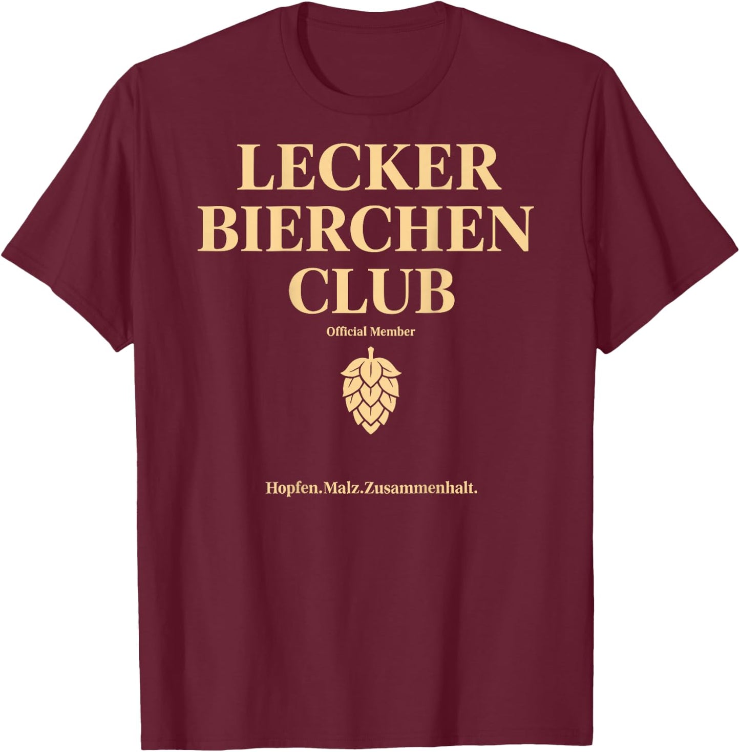 lecker Bierchen Club T-Shirt - T-Shirt | Maroon