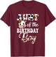 Aunt Of The Birthday Boy Cow Farm 1St Birthday Boy T-Shirt - T-Shirt | Maroon