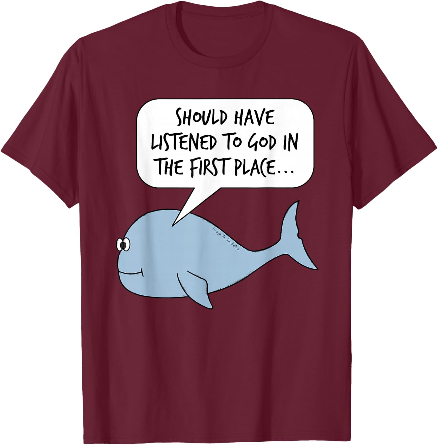 Jonah and The Whale, Church Sarcasm Funny T-Shirt - T-Shirt | Maroon
