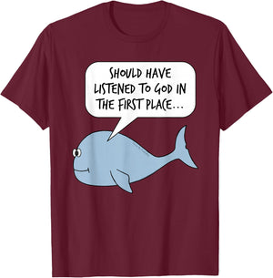 Jonah and The Whale, Church Sarcasm Funny T-Shirt - T-Shirt | Maroon