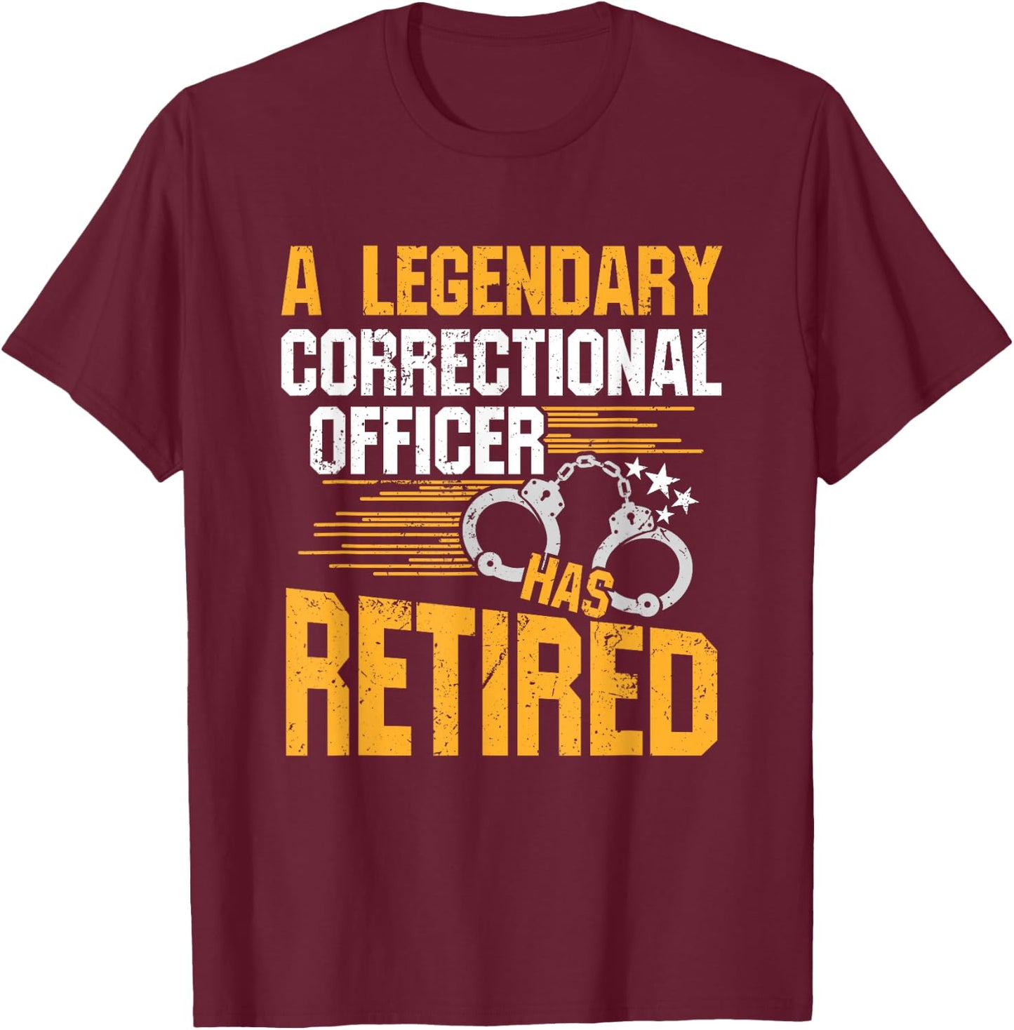 Retired Correctional Officer Retirement Party Gift Shirt T-Shirt - T-Shirt | Maroon