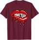 Hawk Tuah Hawk Tush Lips T-Shirt - T-Shirt | Maroon