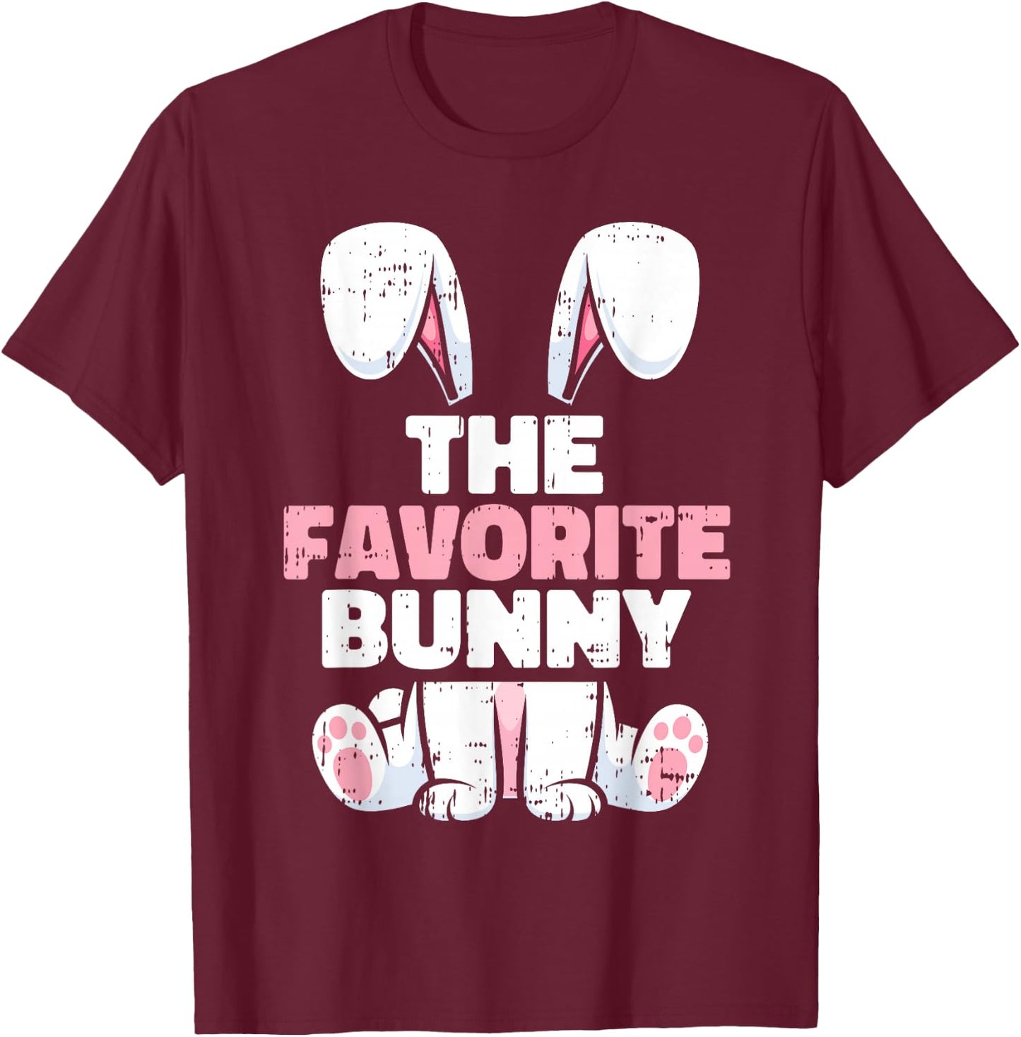 Favorite Bunny Easter Family Matching Spring Men Women Kids T-Shirt - T-Shirt | Maroon