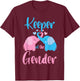 Keeper of the Gender Elephant in blue and pink - party idea T-Shirt - T-Shirt | Maroon