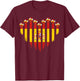 Spanische Flagge Neuheit Spanien T-Shirt - T-Shirt | Maroon