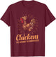 Chickens The Gateway To Conspiracies T-Shirt - T-Shirt | Maroon