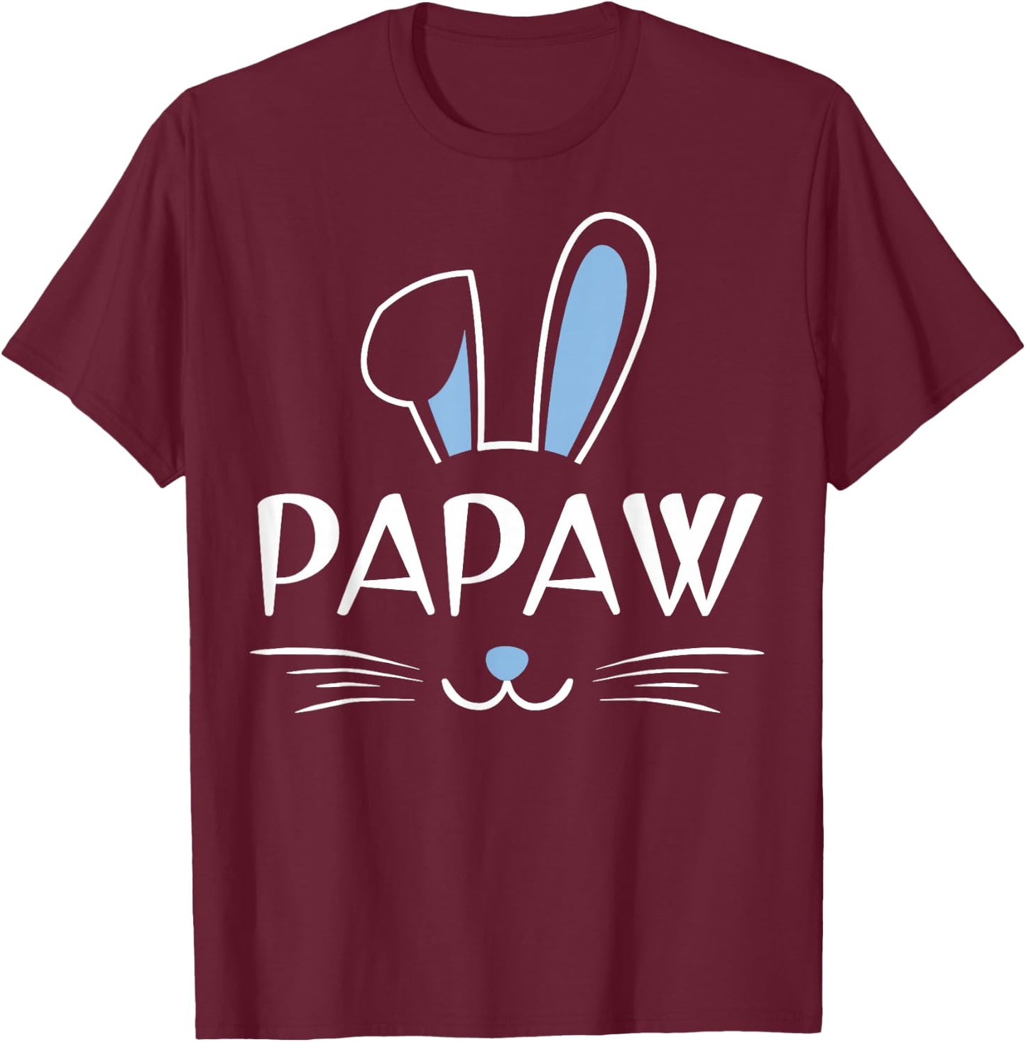 Papaw Bunny Face Family Father's Day Easter T-Shirt - T-Shirt | Maroon