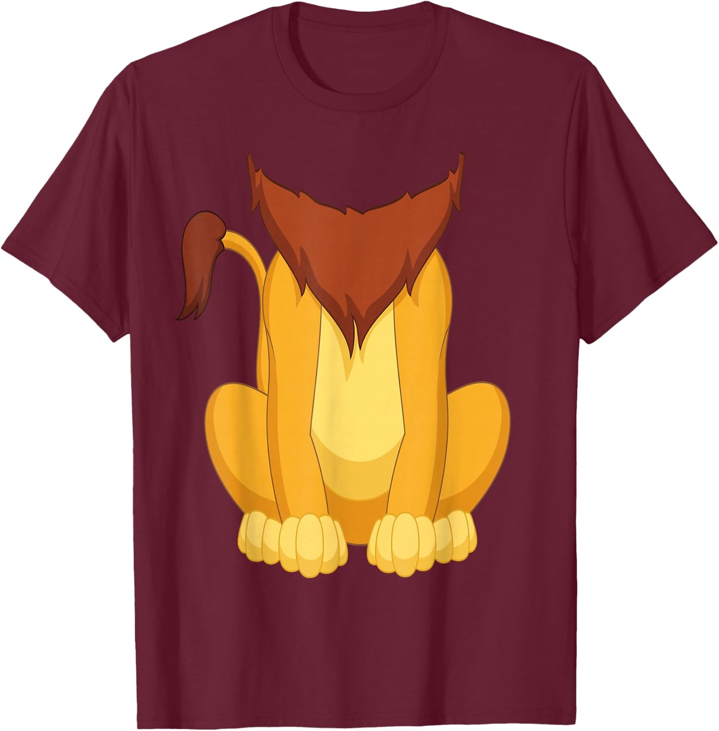 Lion Shirt Adult Men Women Children Lion Costume T-Shirt - T-Shirt | Maroon