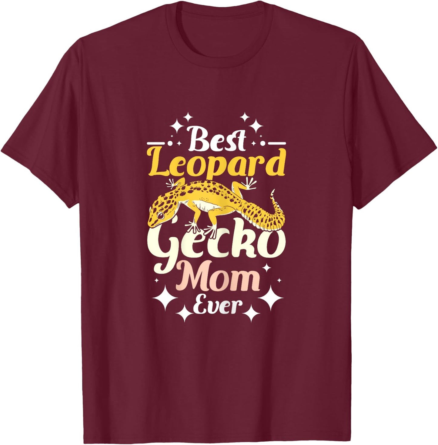 Best leopard gecko mom ever T-Shirt - T-Shirt | Maroon