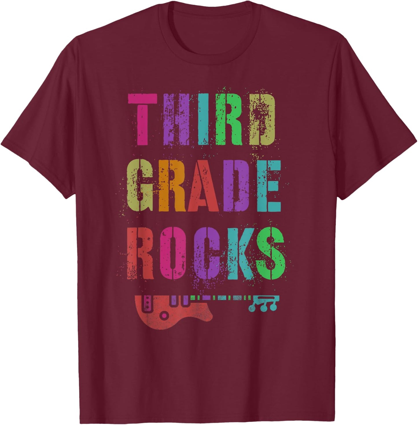 3rd GRADE ROCKS Teacher Ready to Rock Third Gr Is My Jam T-Shirt - T-Shirt | Maroon