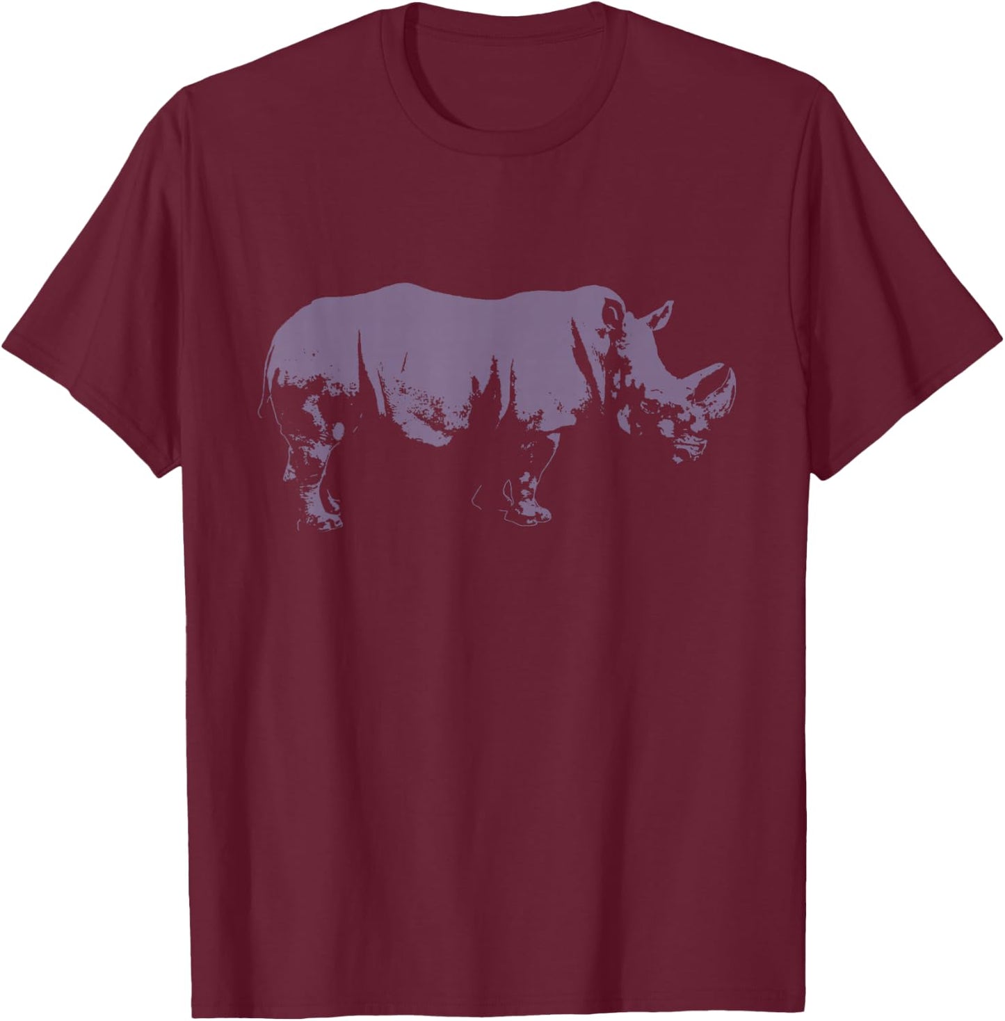 Rhino Rhinoceros T-Shirt - T-Shirt | Maroon