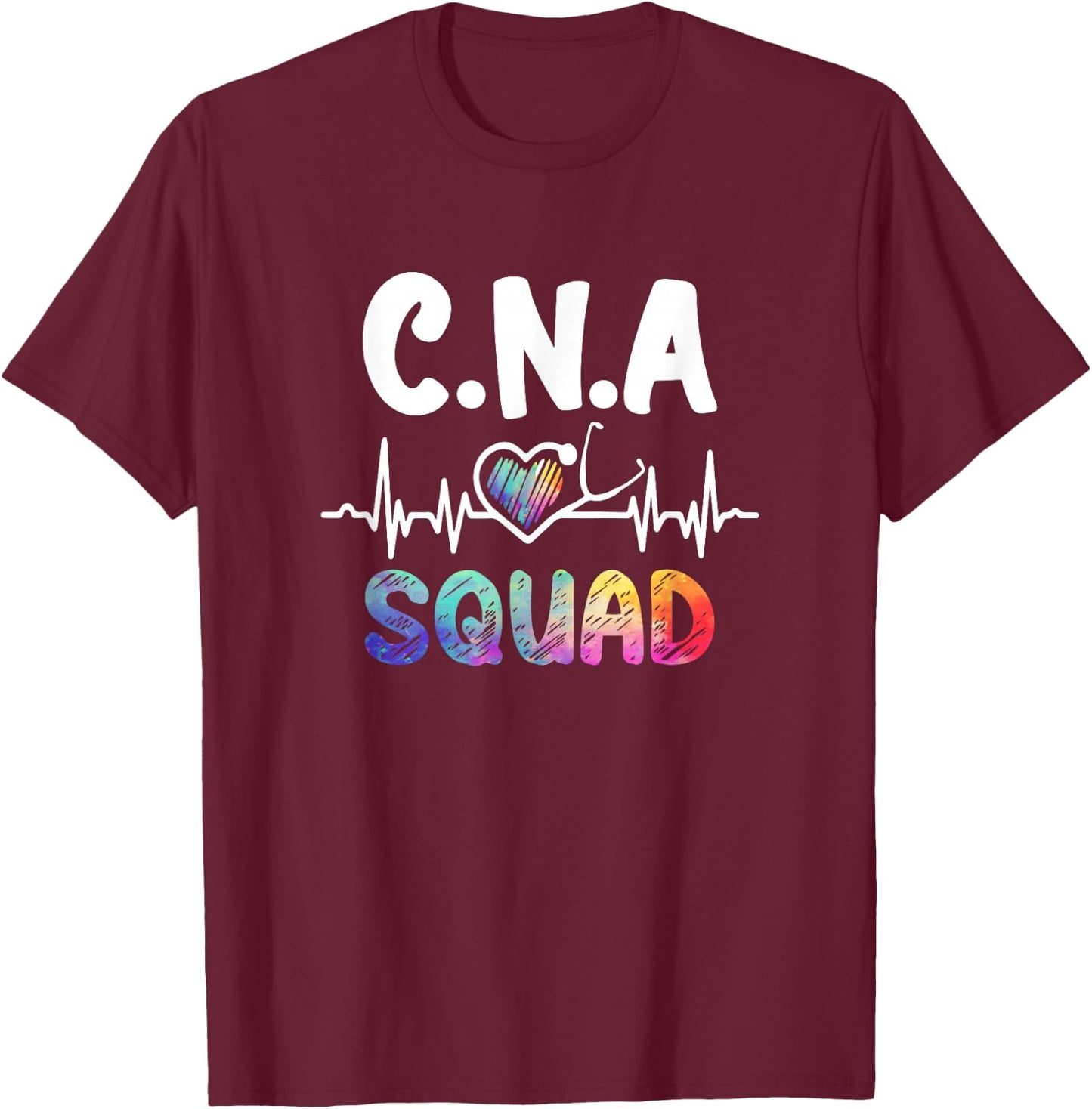 C.N.A Squad Certified Nursing Assistant Nurse Practitioner T-Shirt - T-Shirt | Maroon