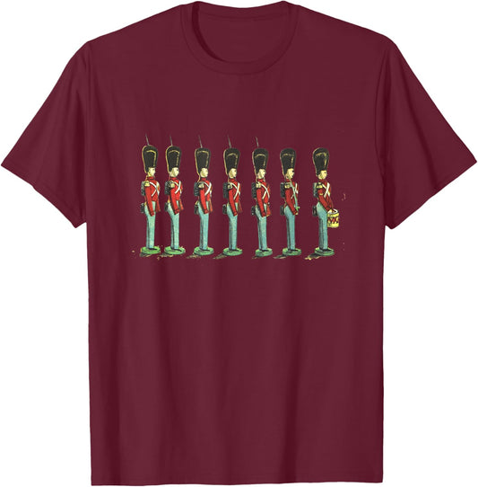 Toy Tin Soldiers Nutcracker Marching Vintage T-Shirt - T-Shirt | Maroon