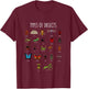 Bug Shirt - Bug Identification Types Of Insects T-Shirt - T-Shirt | Maroon