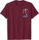 Pocket & Back Salty USA Beachwear July 4th Vintage Lobster T-Shirt - T-Shirt | Maroon