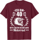 Ich bin 40 bitte helfen Sie mir aufs Motorrad 40 Geburtstag T-Shirt - T-Shirt | Maroon