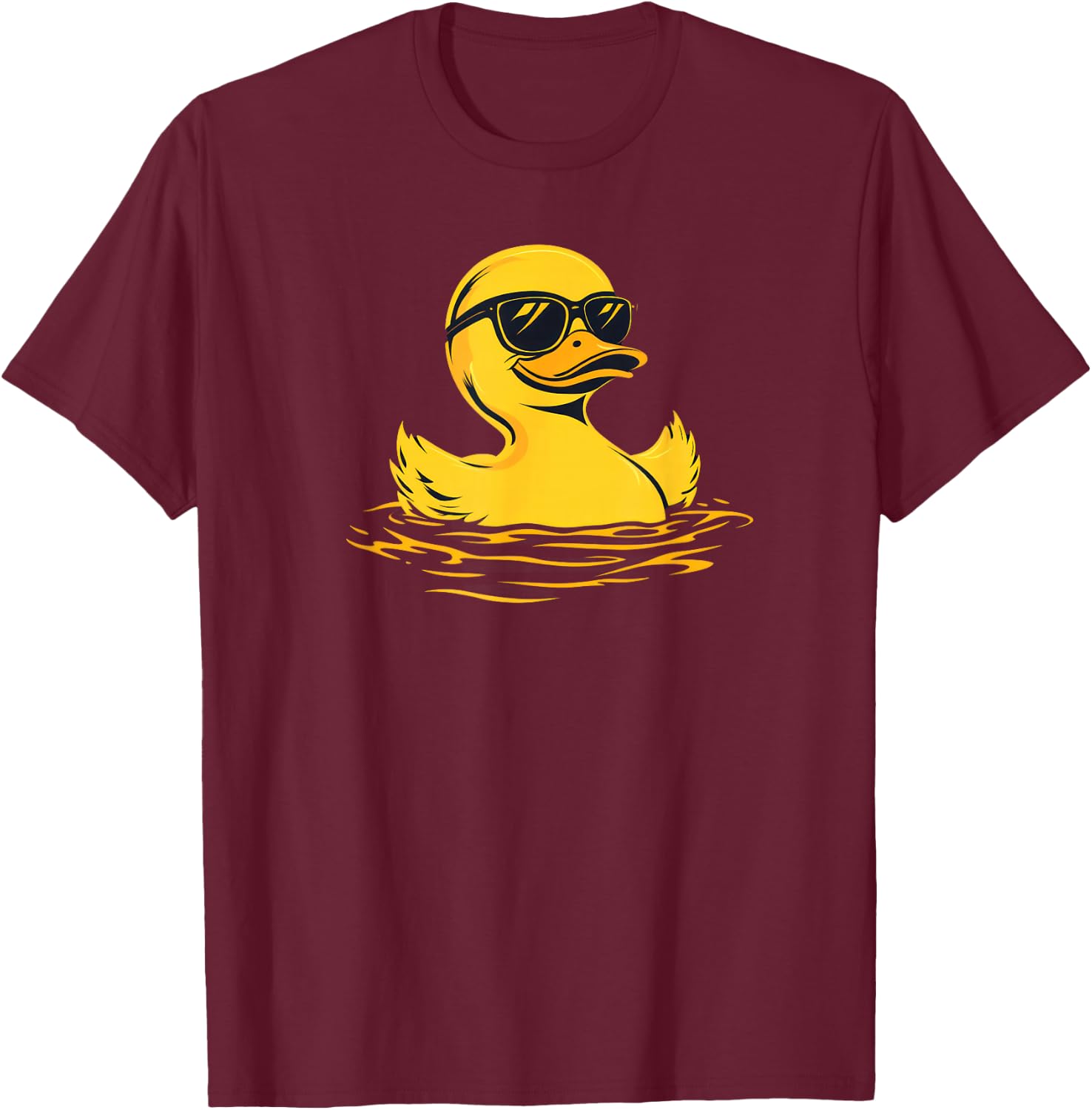 Rubber Duck Sunglasses Cool Funny Duckling Graphic T-Shirt - T-Shirt | Maroon