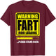 Warning! Fart Now Loading. Please Stand Up T-Shirt - T-Shirt | Maroon