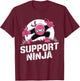 Support Ninja Breast Cancer Awareness Survivor Toddler Boy T-Shirt - T-Shirt | Maroon