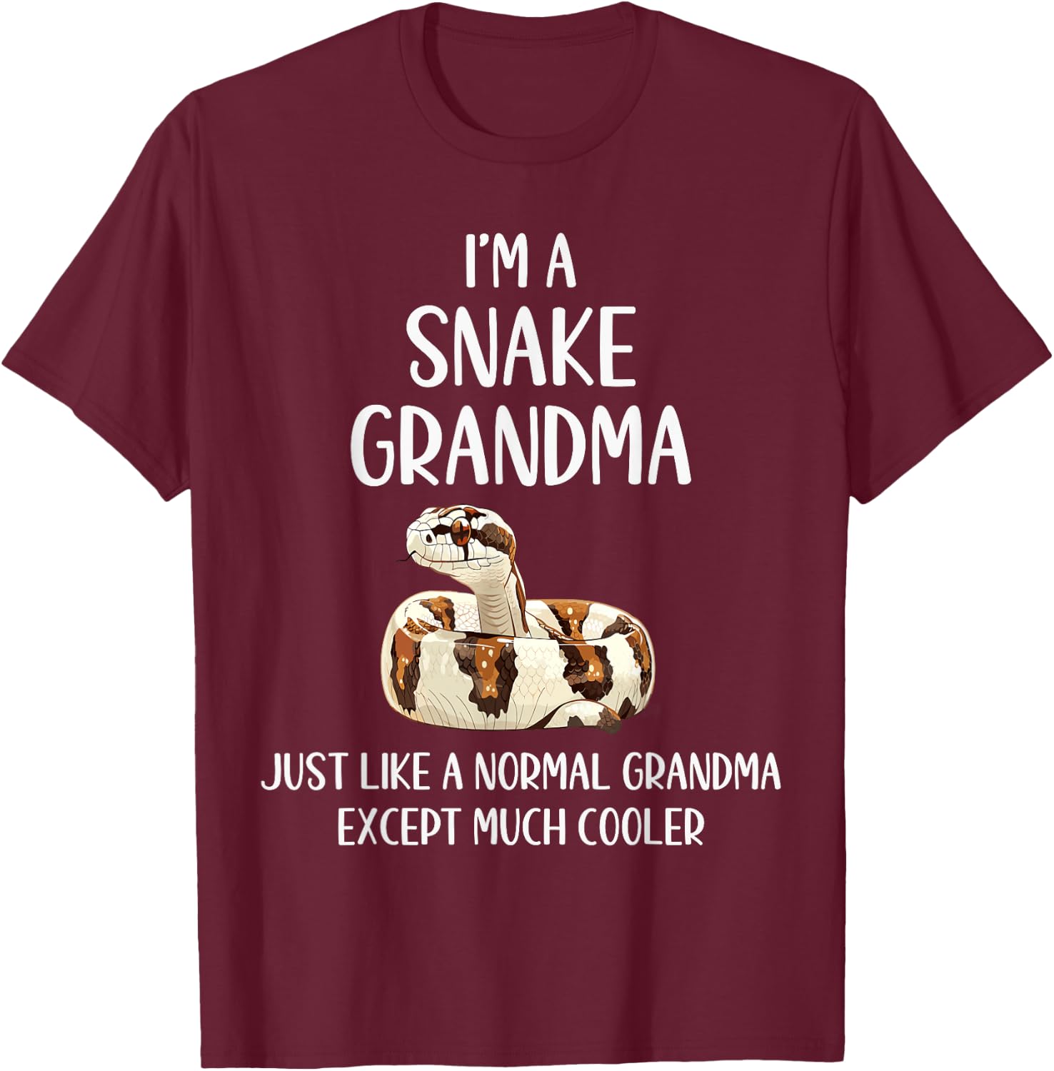 Snake Grandma Definition Funny Animals Lover Mothers Day T-Shirt - T-Shirt | Maroon