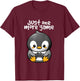 Love penguin Women Shirt penguin Lovers for kids and girls T-Shirt - T-Shirt | Maroon