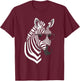 Funny Zebra Shirt women Boys animal print Clothin Zebra T-Shirt - T-Shirt | Maroon