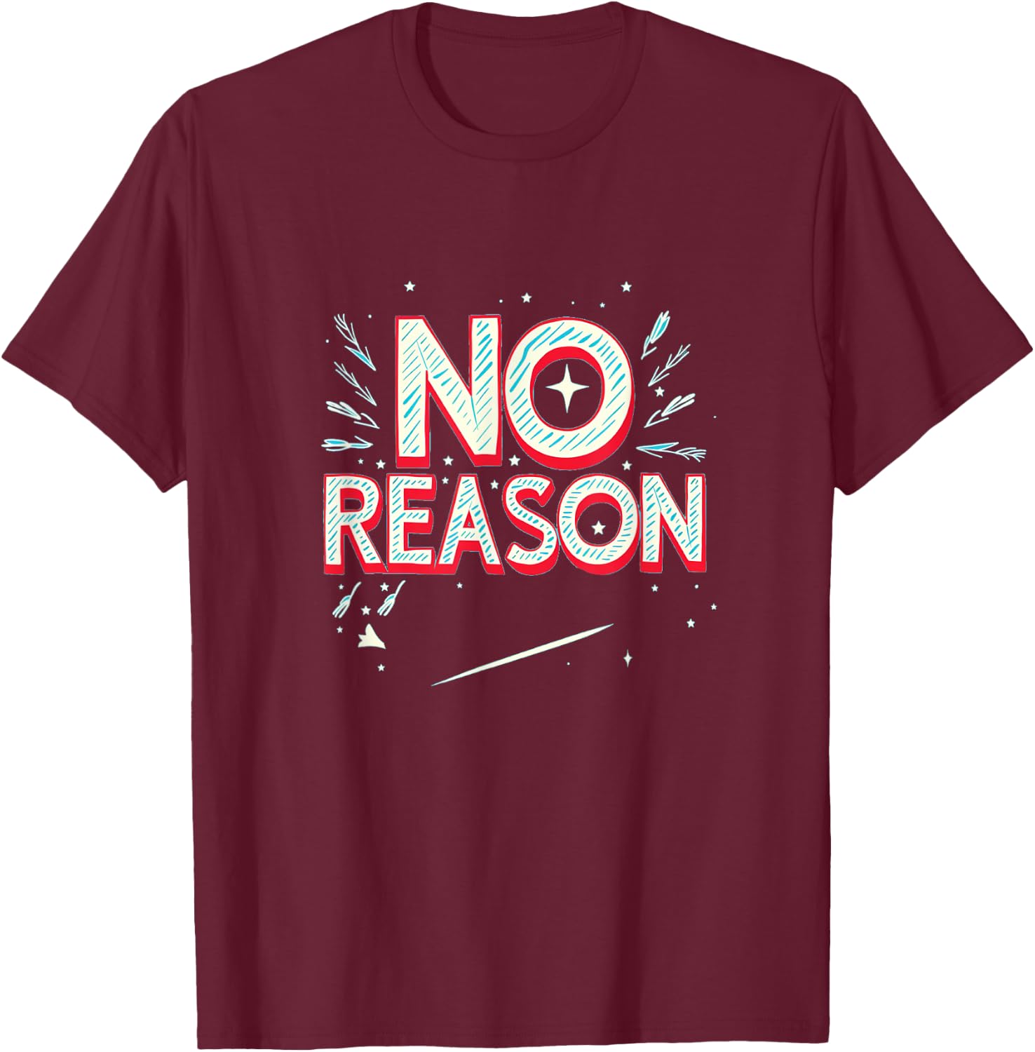 No Reason Emblem T-Shirt - T-Shirt | Maroon